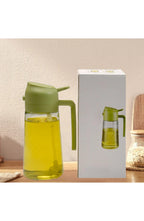 2-in-1 Glass Oil Sprayer and Dispenser, 470 ml | Spray or Pour Cooking Oil and Vinegar from One Bottle | Green, Yellow or White
