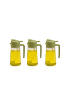 2-in-1 Glass Oil Sprayer and Dispenser, 470 ml | Spray or Pour Cooking Oil and Vinegar from One Bottle | Green, Yellow or White