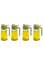 2-in-1 Glass Oil Sprayer and Dispenser, 470 ml | Spray or Pour Cooking Oil and Vinegar from One Bottle | Green, Yellow or White