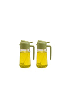 2-in-1 Glass Oil Sprayer and Dispenser, 470 ml | Spray or Pour Cooking Oil and Vinegar from One Bottle | Green, Yellow or White
