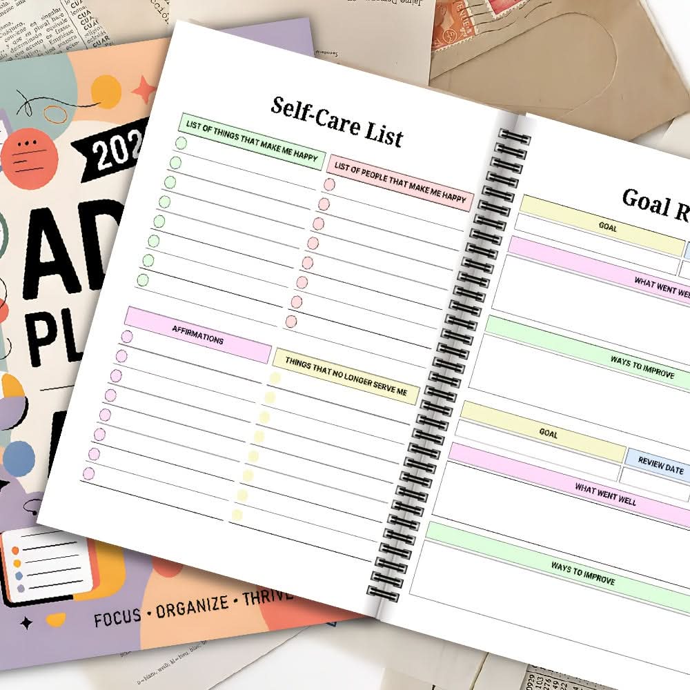 2026 ADHD Planner for Adults, Daily and Weekly Dated Planner, Bound