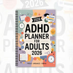 2026 ADHD Planner for Adults, Daily and Weekly Dated Planner, Bound