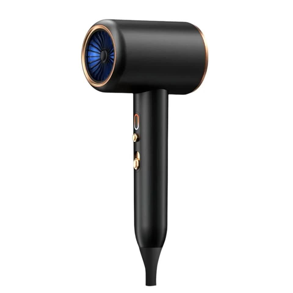 Hair Dryer 2400W Ionic with Diffuser and Concentrator, Fast Drying – Black