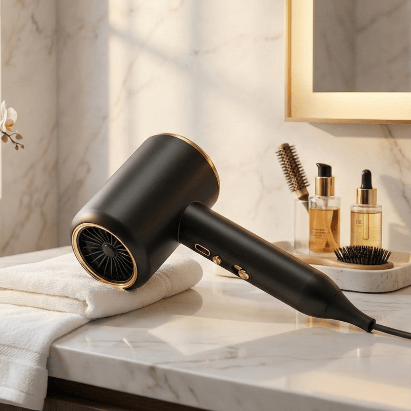 Hair Dryer 2400W Ionic with Diffuser and Concentrator, Fast Drying