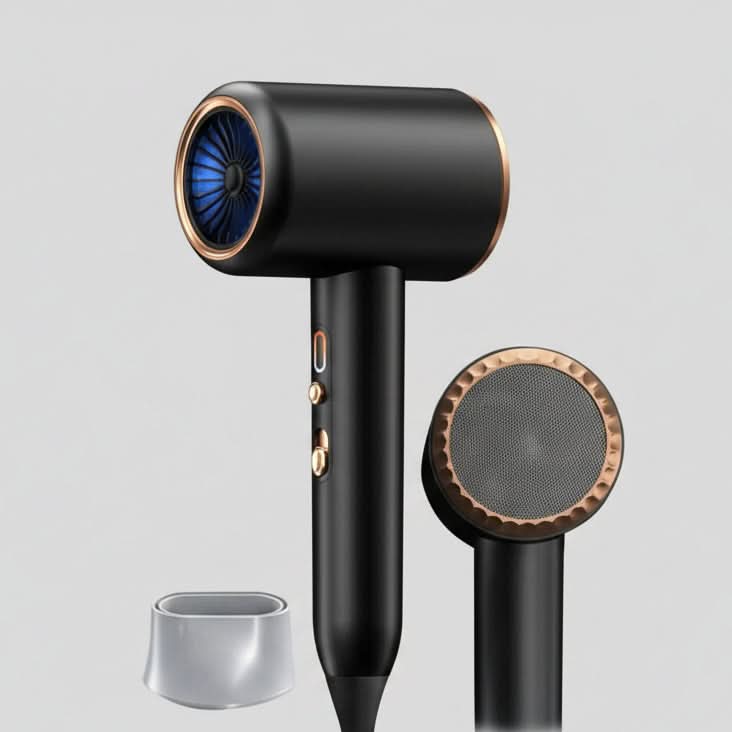 Hair Dryer 2400W Ionic with Diffuser and Concentrator, Fast Drying