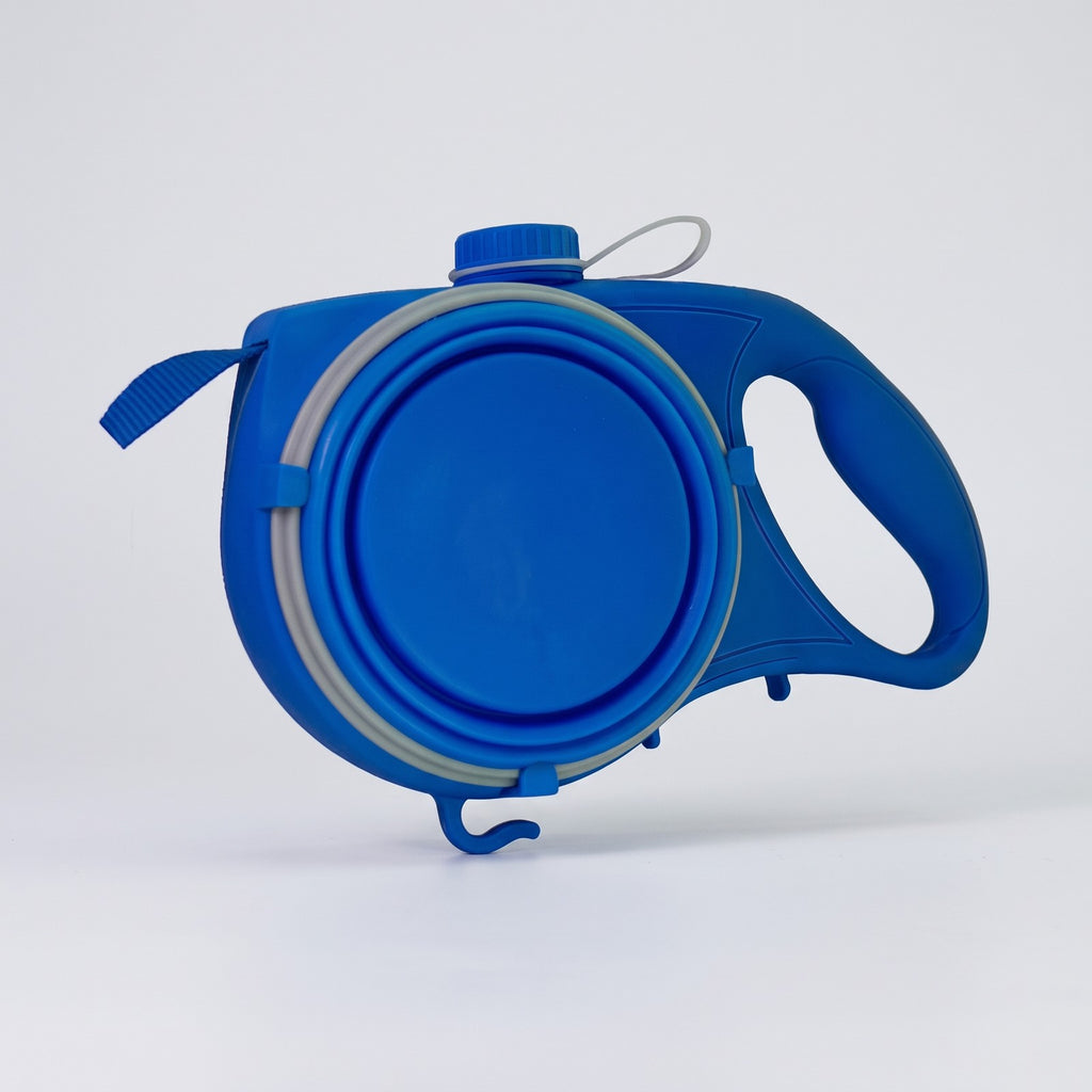 4-in-1 Dog Leash with Water Bottle, Bowl & Bag Dispenser