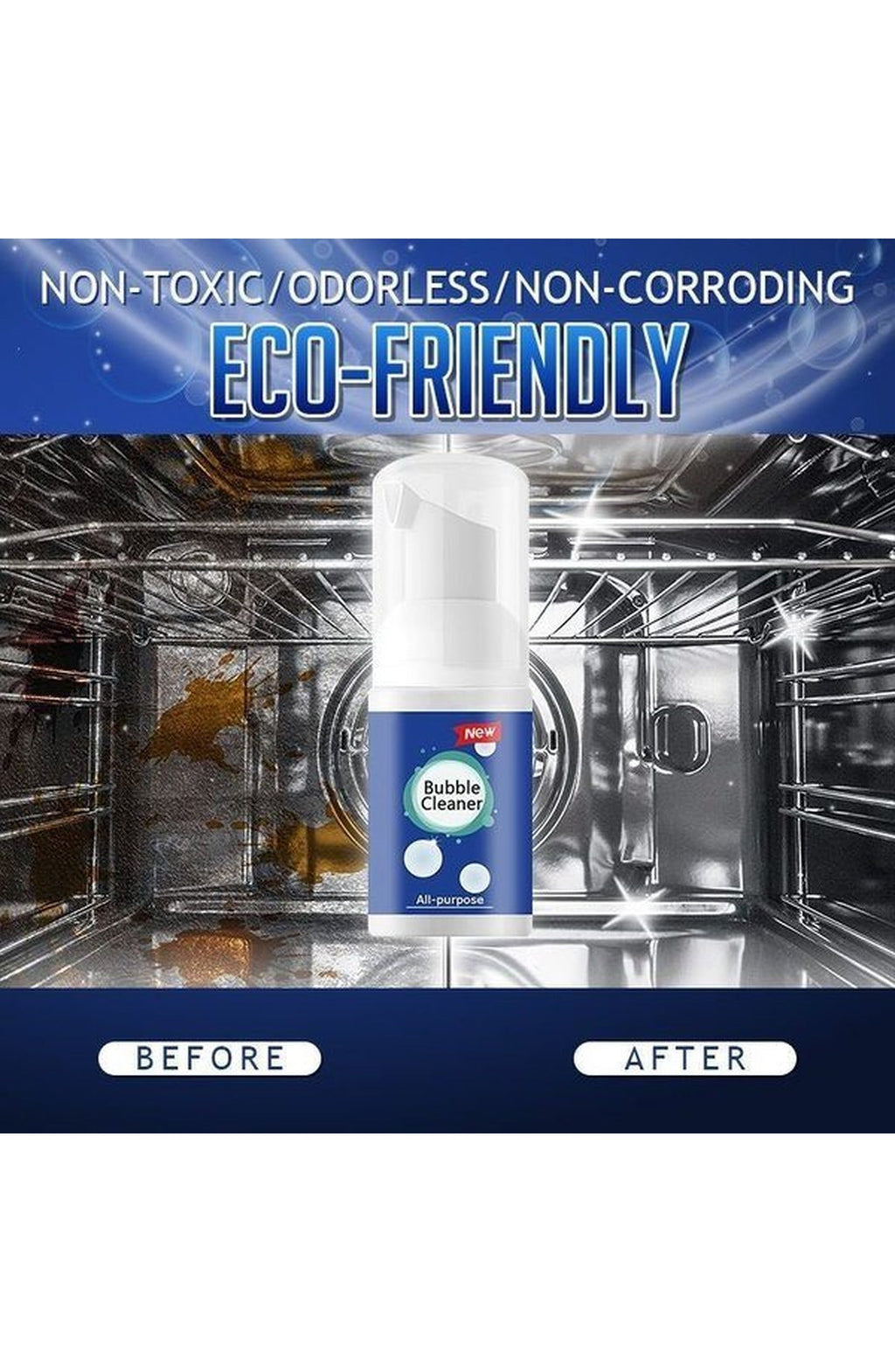All-Purpose Rinse-Free Foaming Cleaning Spray | Wipe Away Grease, Burnt-On Stains and Dirt Without Rinsing | 30 ml or 100 ml