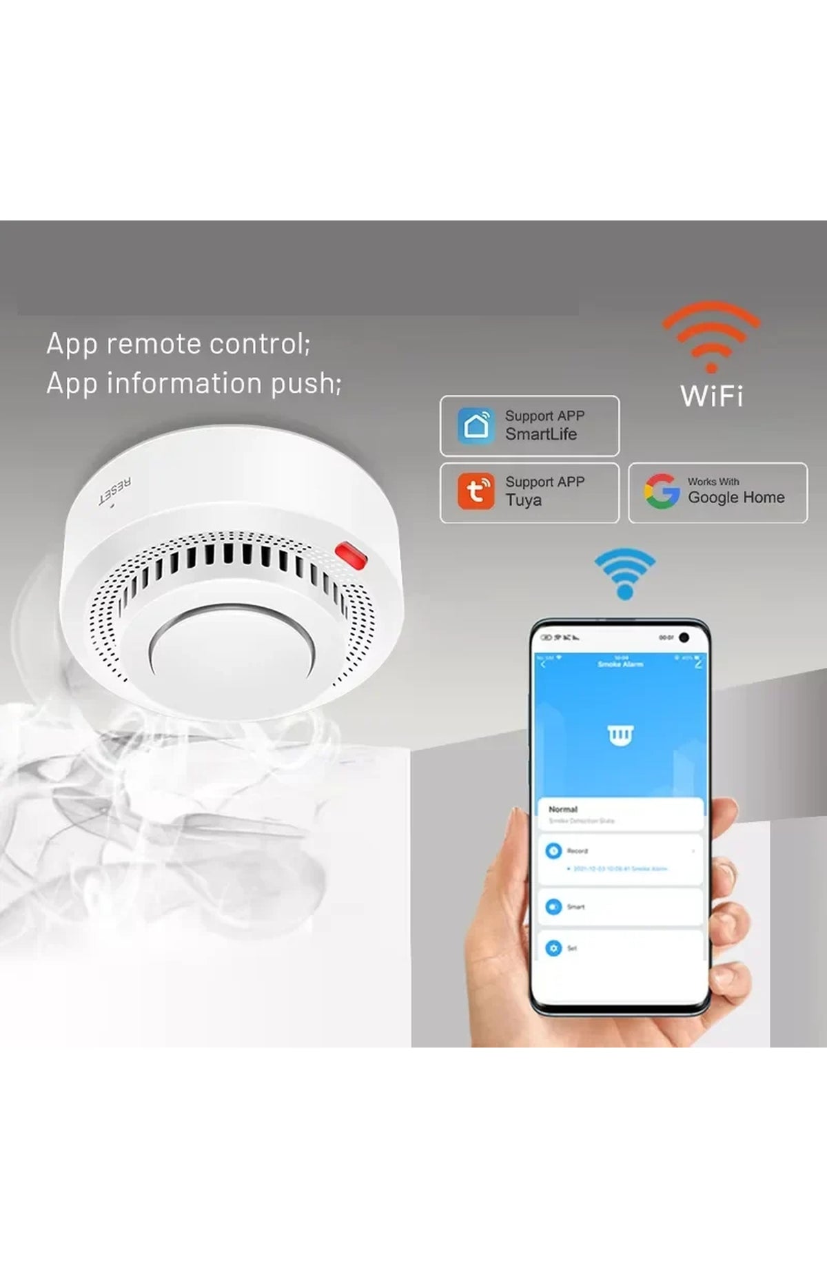 Smart WiFi Smoke and Heat Detector - view 5