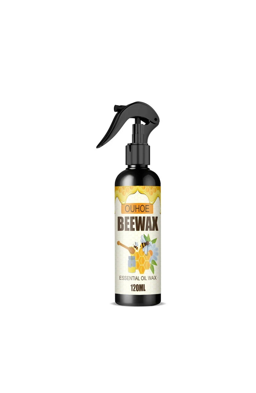 Beeswax Furniture Polish Spray, 120 ml | Cleans and Polishes Wood Cabinets and Furniture to a Natural Gloss | Packs of 1 to 3