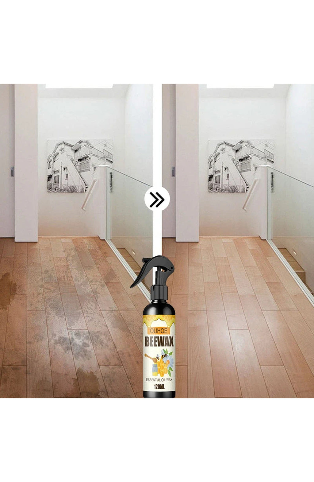 Beeswax Furniture Polish Spray, 120 ml | Cleans and Polishes Wood Cabinets and Furniture to a Natural Gloss | Packs of 1 to 3