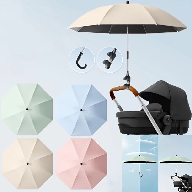 Stroller Sun Shade Umbrella, Bendable Arm Sunshade for Strollers