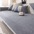 Breathable Cotton-Linen Sofa Cover 28x59 to 43x95 In – Light gray