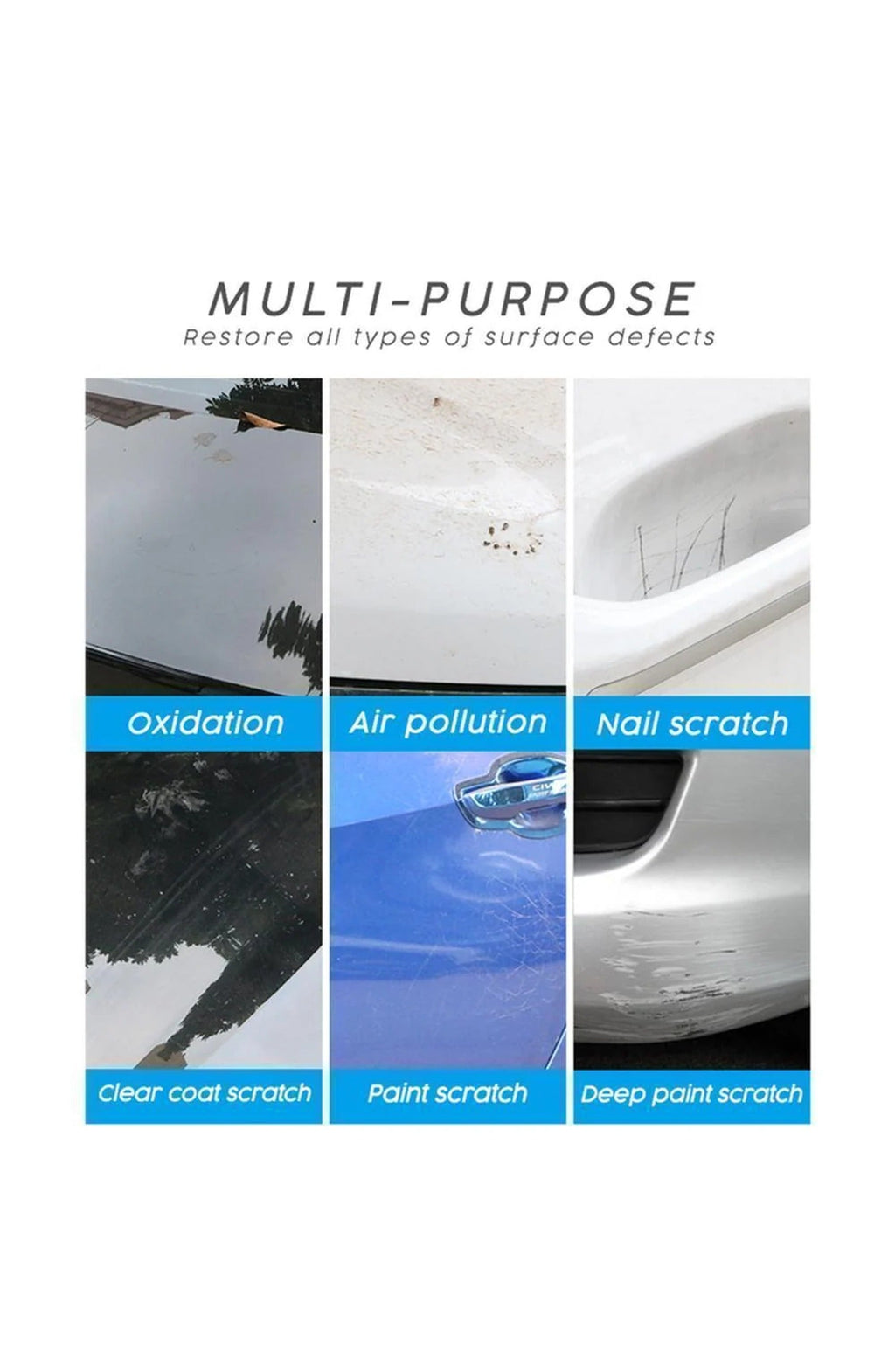 Car Scratch Remover Compound, 100 g | Polishes Out Light Scratches, Swirl Marks and Scuffs to Restore Gloss | For All Paints