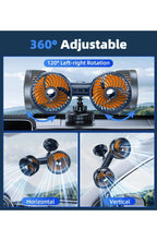Rechargeable Car Fan with Suction Cup Mount - view 3