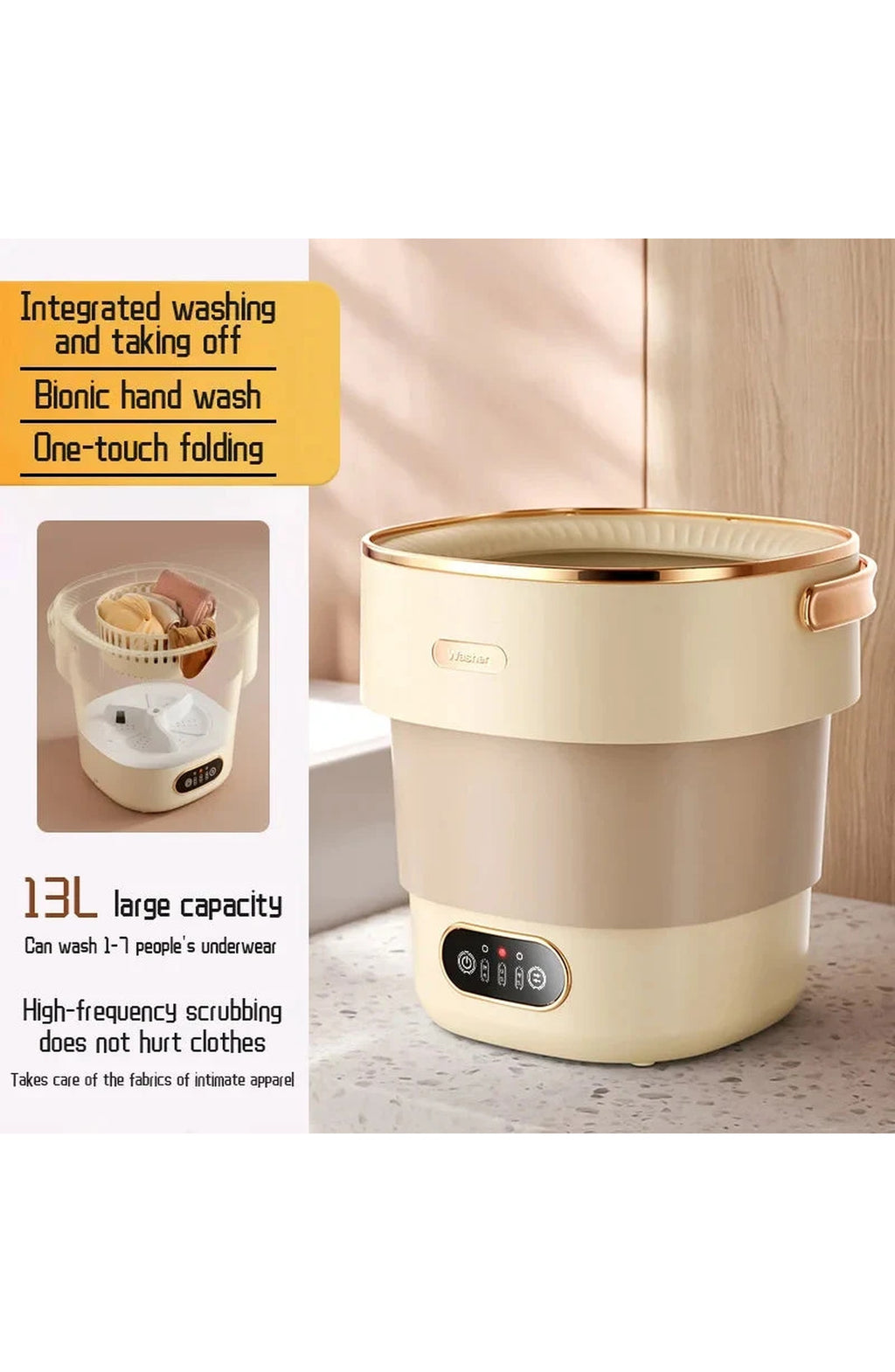 Foldable Travel Washing Machine, Compact - view 8
