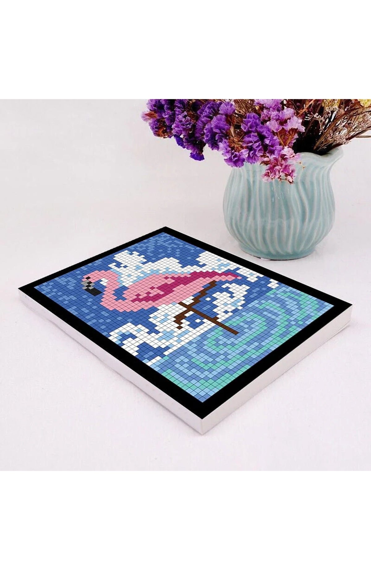 Color by Numbers Book Set with 100 Mosaic Designs on Black Backgrounds | 4 Books of Squares, Triangles, Hexagons and Circles