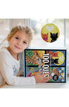 Color by Numbers Book Set with 100 Mosaic Designs on Black Backgrounds | 4 Books of Squares, Triangles, Hexagons and Circles
