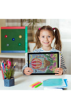 Color by Numbers Book Set with 100 Mosaic Designs on Black Backgrounds | 4 Books of Squares, Triangles, Hexagons and Circles