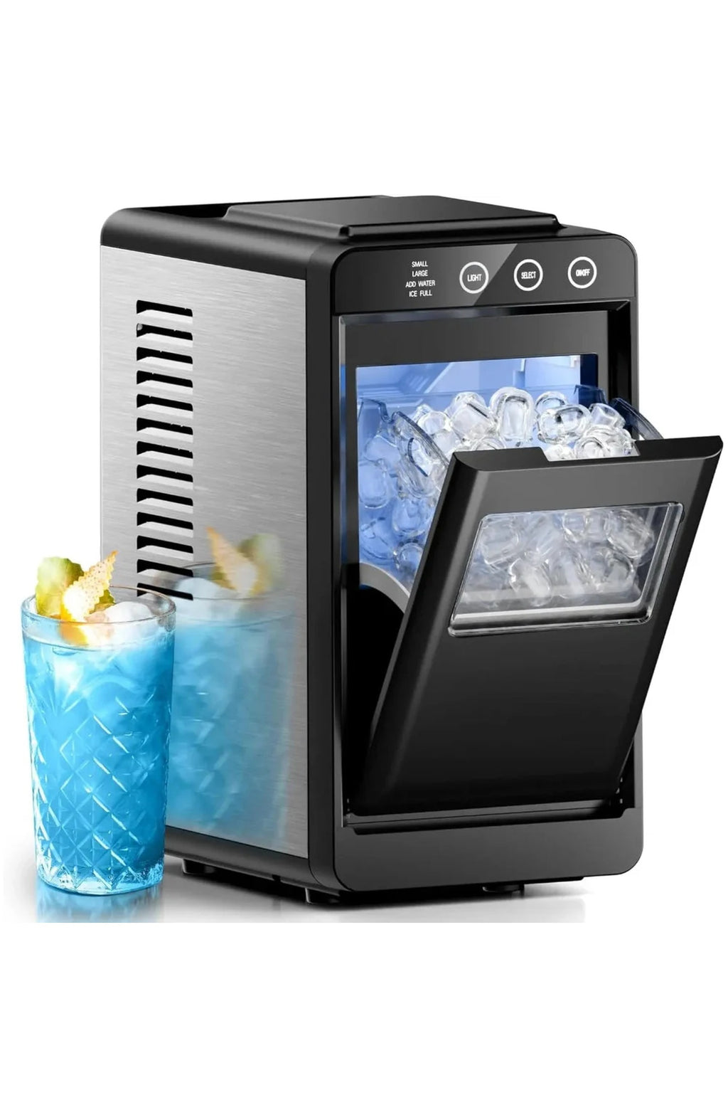 Compact Portable Ice Maker, Self-Cleaning Countertop