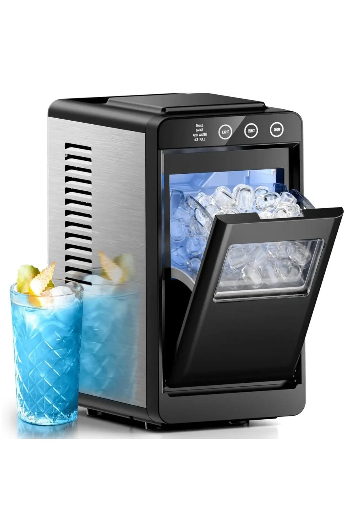 Compact Portable Ice Maker, Self-Cleaning Countertop