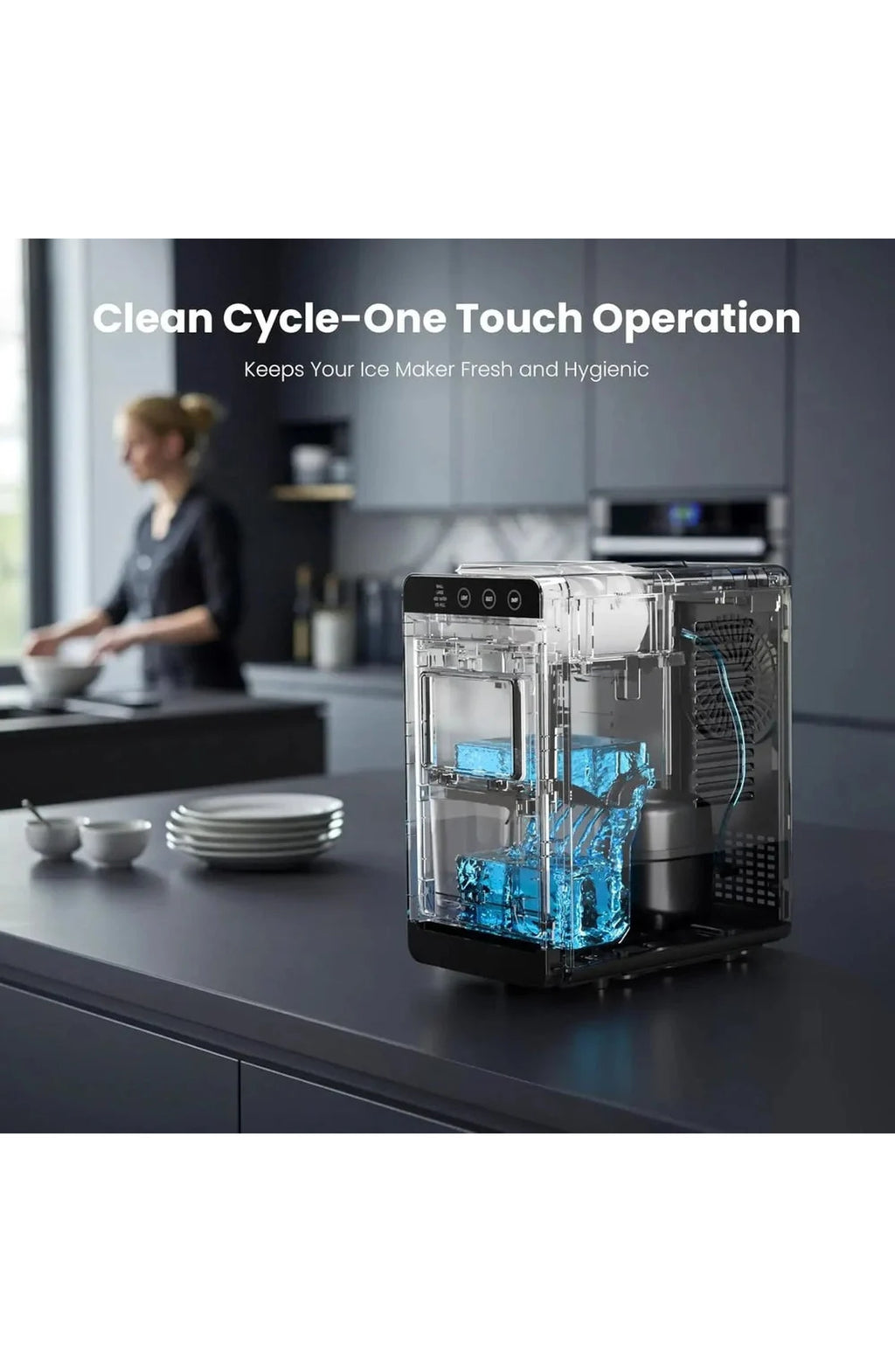 Compact Portable Ice Maker, Self-Cleaning Countertop - view 4