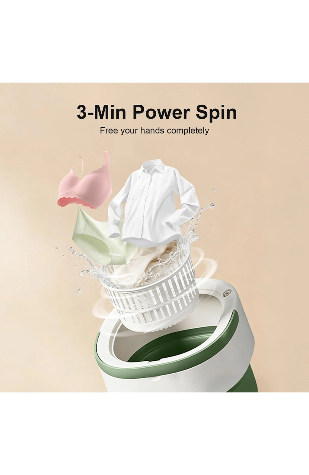 Foldable Mini Washing Machine with 3 Timer Modes - view 4