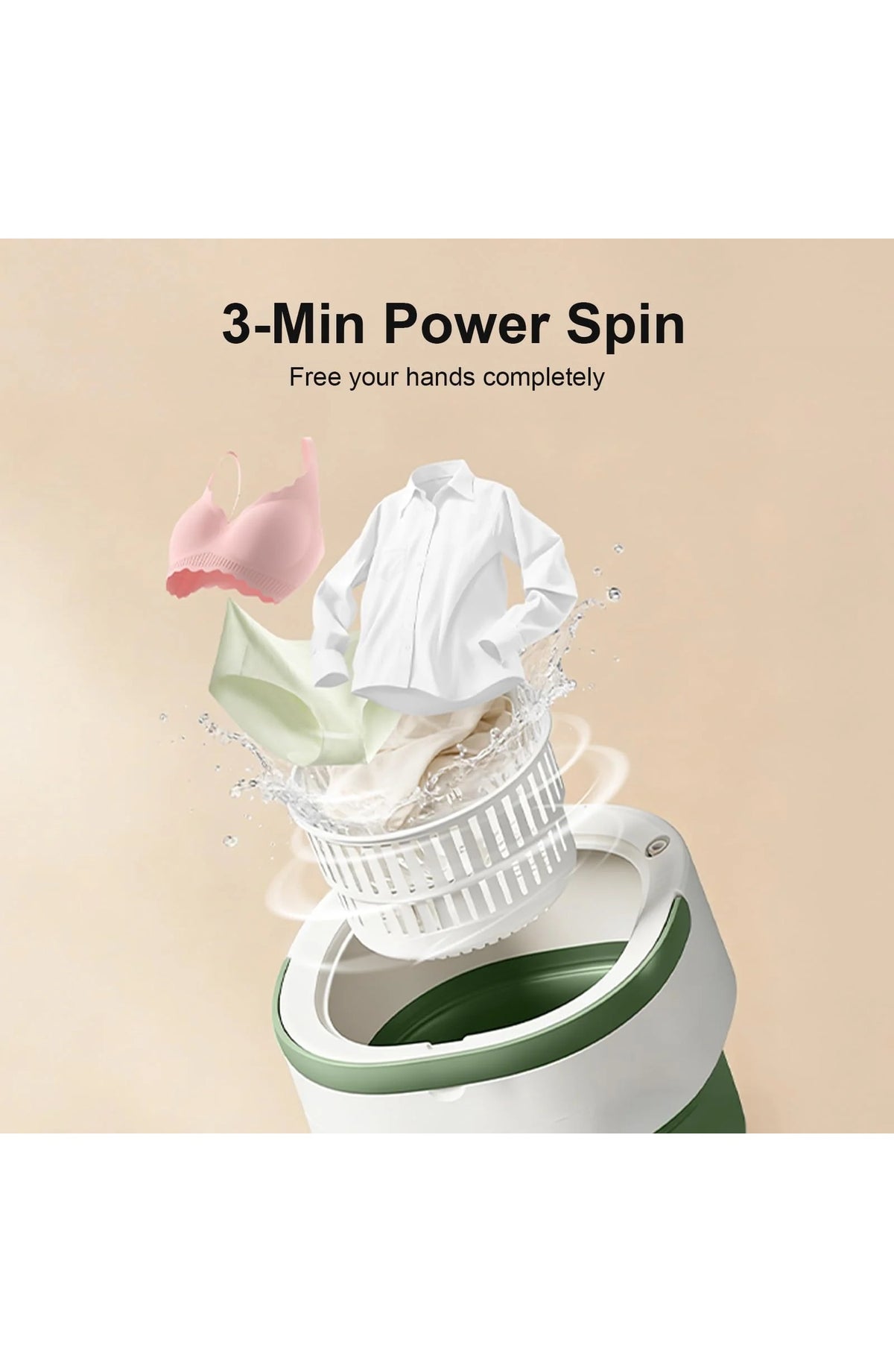 Foldable Mini Washing Machine with 3 Timer Modes - view 4
