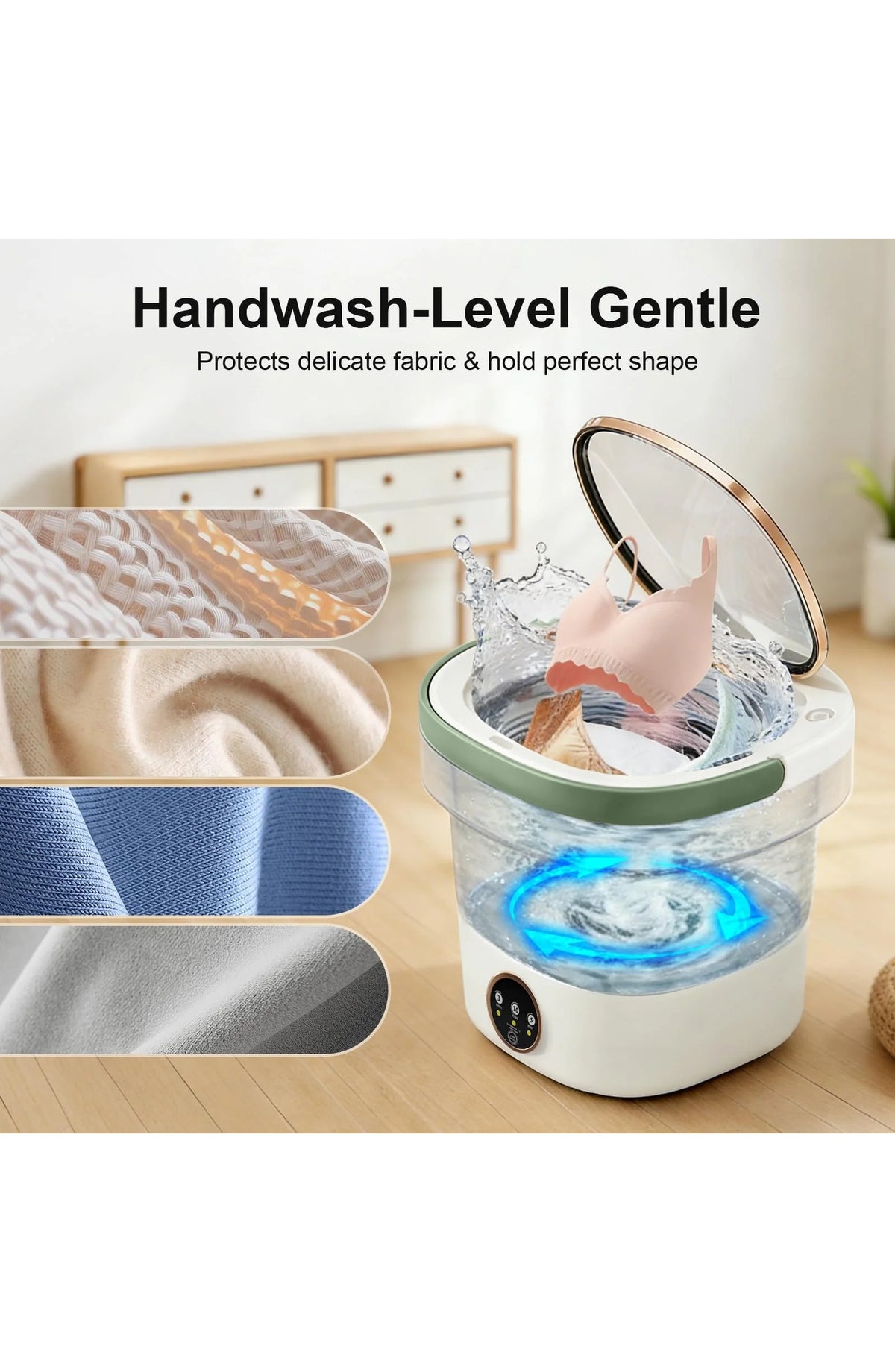 Foldable Mini Washing Machine with 3 Timer Modes - view 6