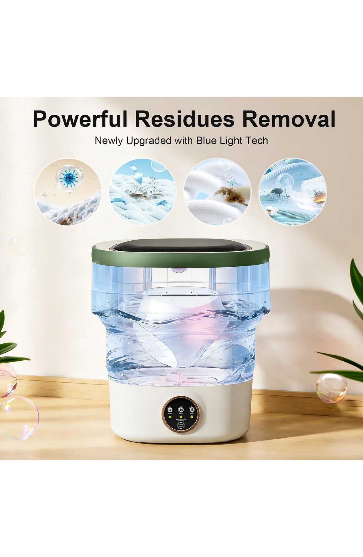 Foldable Mini Washing Machine with 3 Timer Modes - view 8
