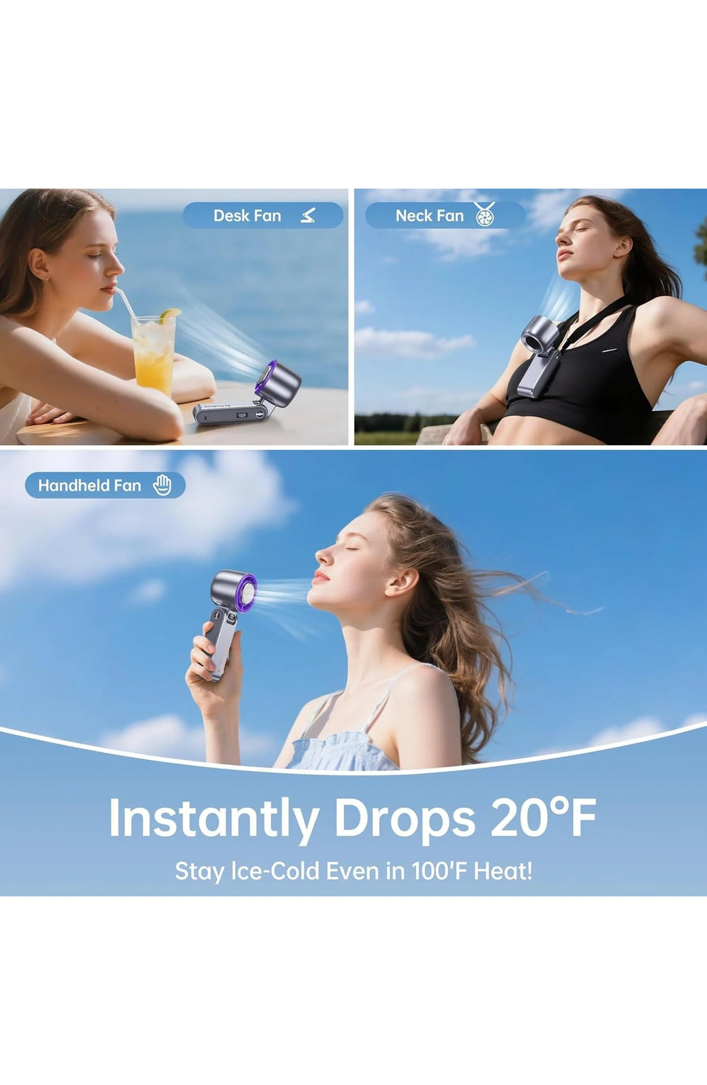 Portable Misting Fan with Ice Cooling Plate - view 3