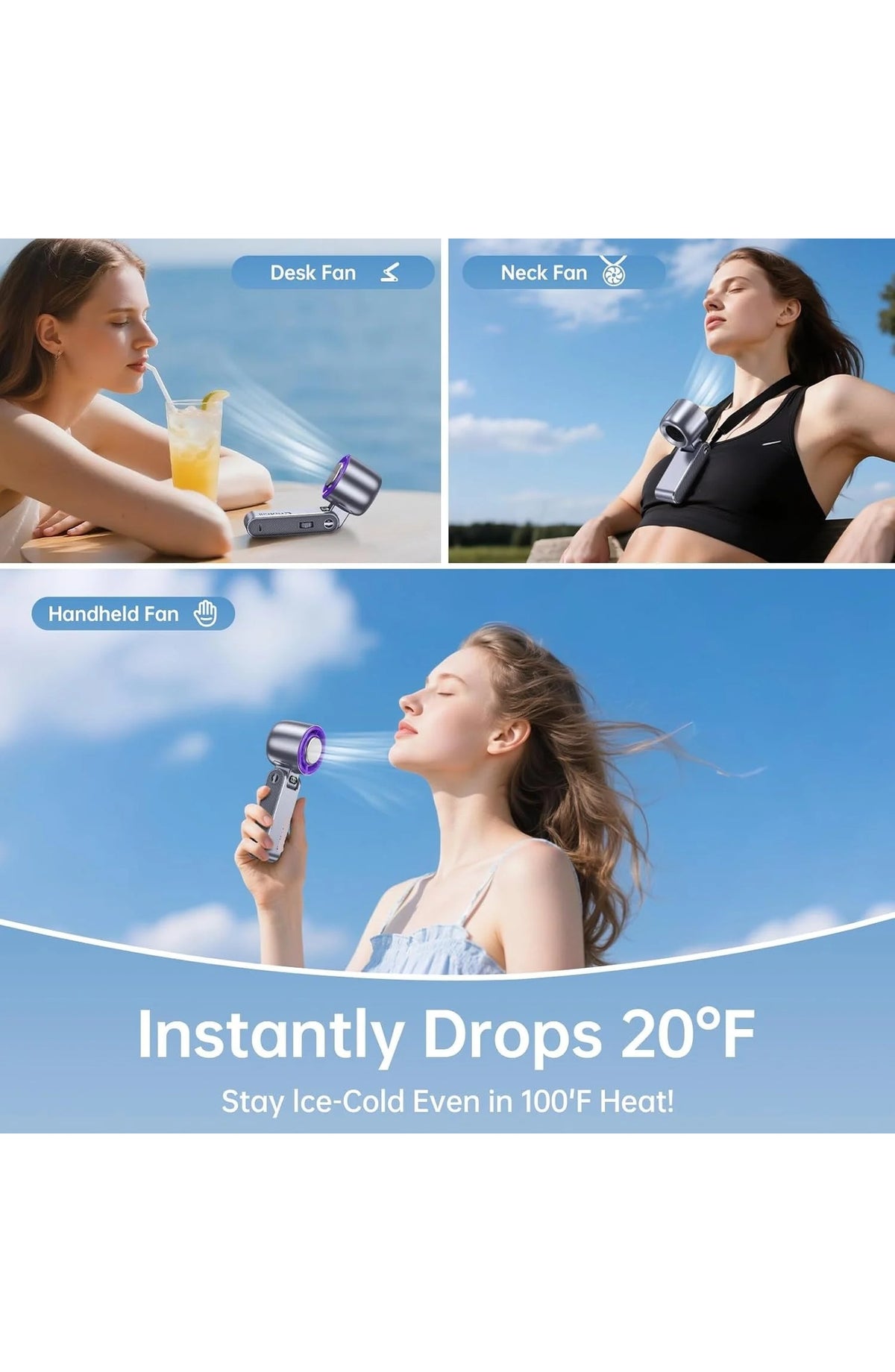Portable Misting Fan with Ice Cooling Plate - view 3