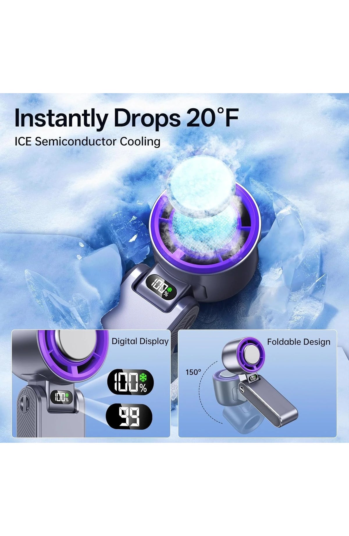 Portable Misting Fan with Ice Cooling Plate - view 4