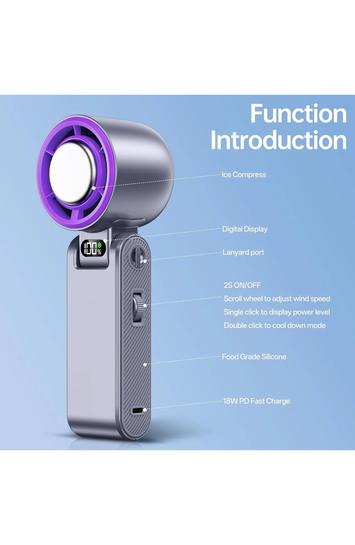 Portable Misting Fan with Ice Cooling Plate - view 7