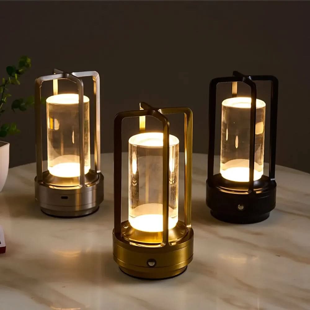 Cordless Crystal-Style Table Lamp 7 x 4 In | Dimmable Warm-Neutral-Cool