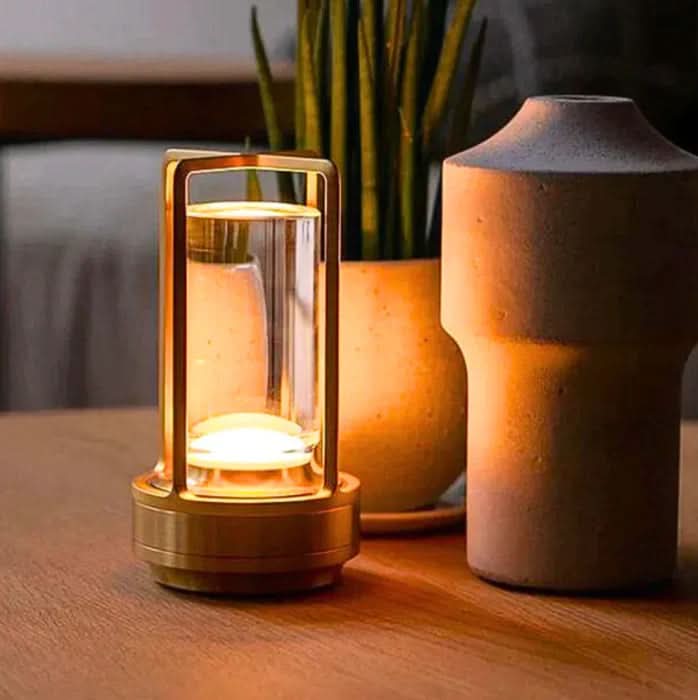 Cordless Crystal-Style Table Lamp 7 x 4 In | Dimmable Warm-Neutral-Cool