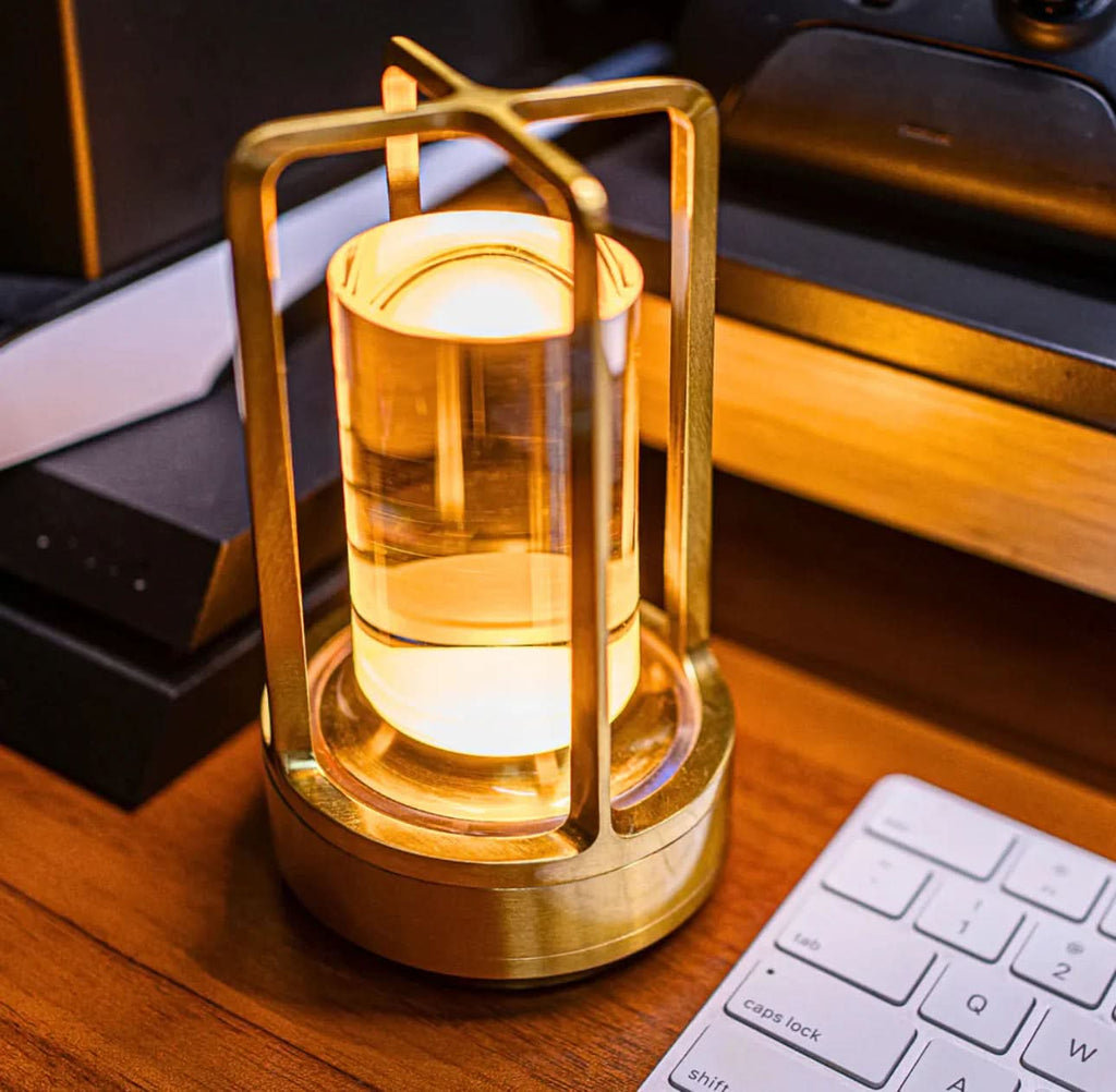 Cordless Crystal-Style Table Lamp 7 x 4 In | Dimmable Warm-Neutral-Cool
