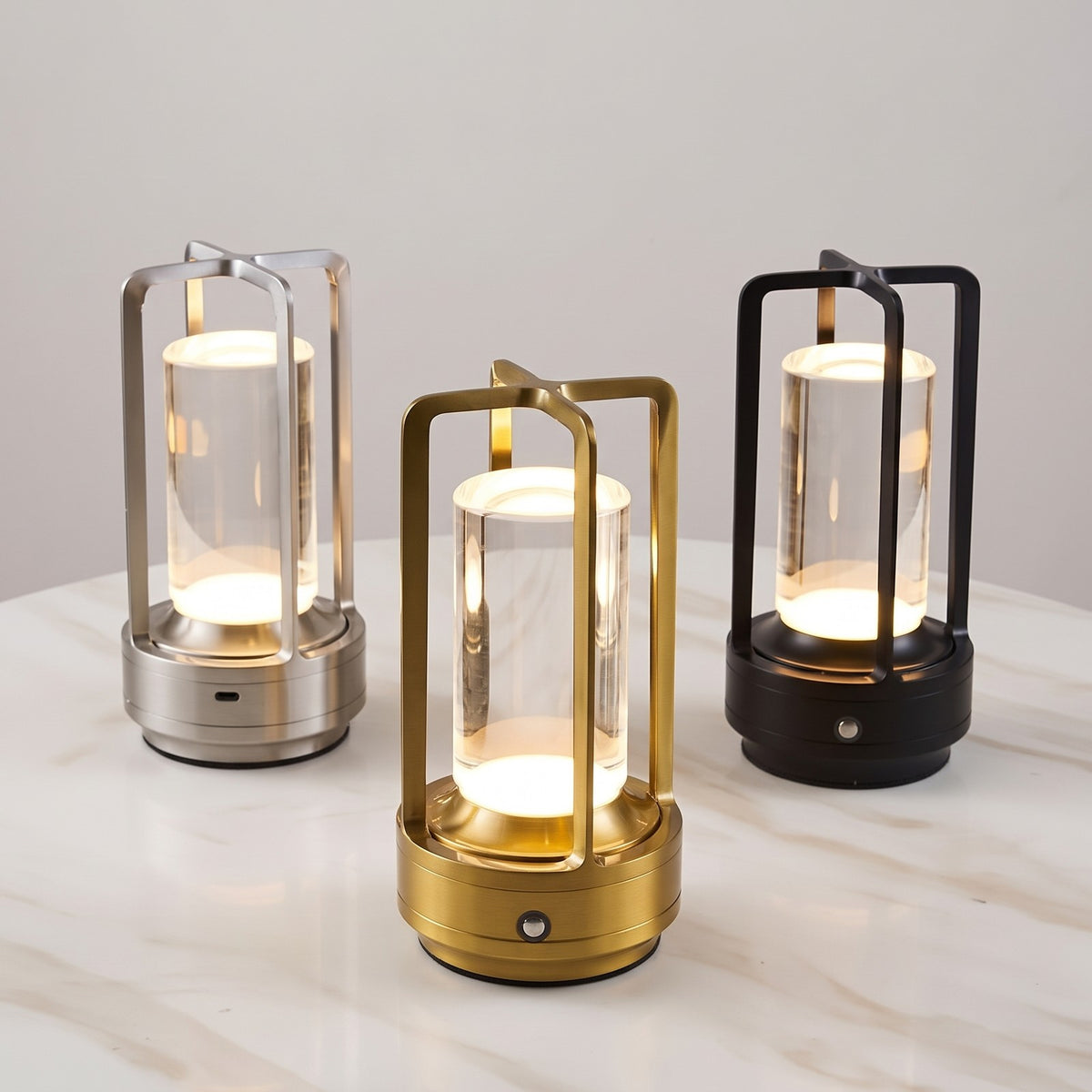 Cordless Crystal-Style Table Lamp 7 x 4 In | Dimmable Warm-Neutral-Cool