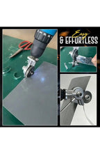 Electric Drill Shears Attachment, Sheet Metal Nibbler | Cutting Head for Straight and Curved Cuts Without Burrs | Fits Drills