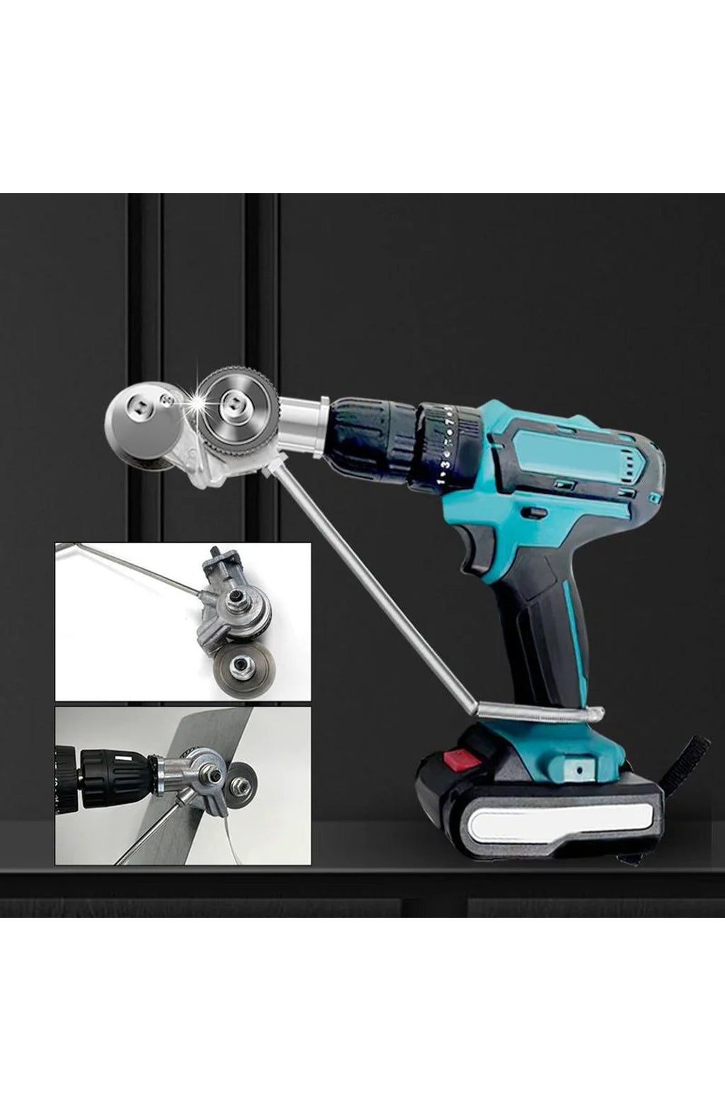 Electric Drill Shears Attachment, Sheet Metal Nibbler | Cutting Head for Straight and Curved Cuts Without Burrs | Fits Drills
