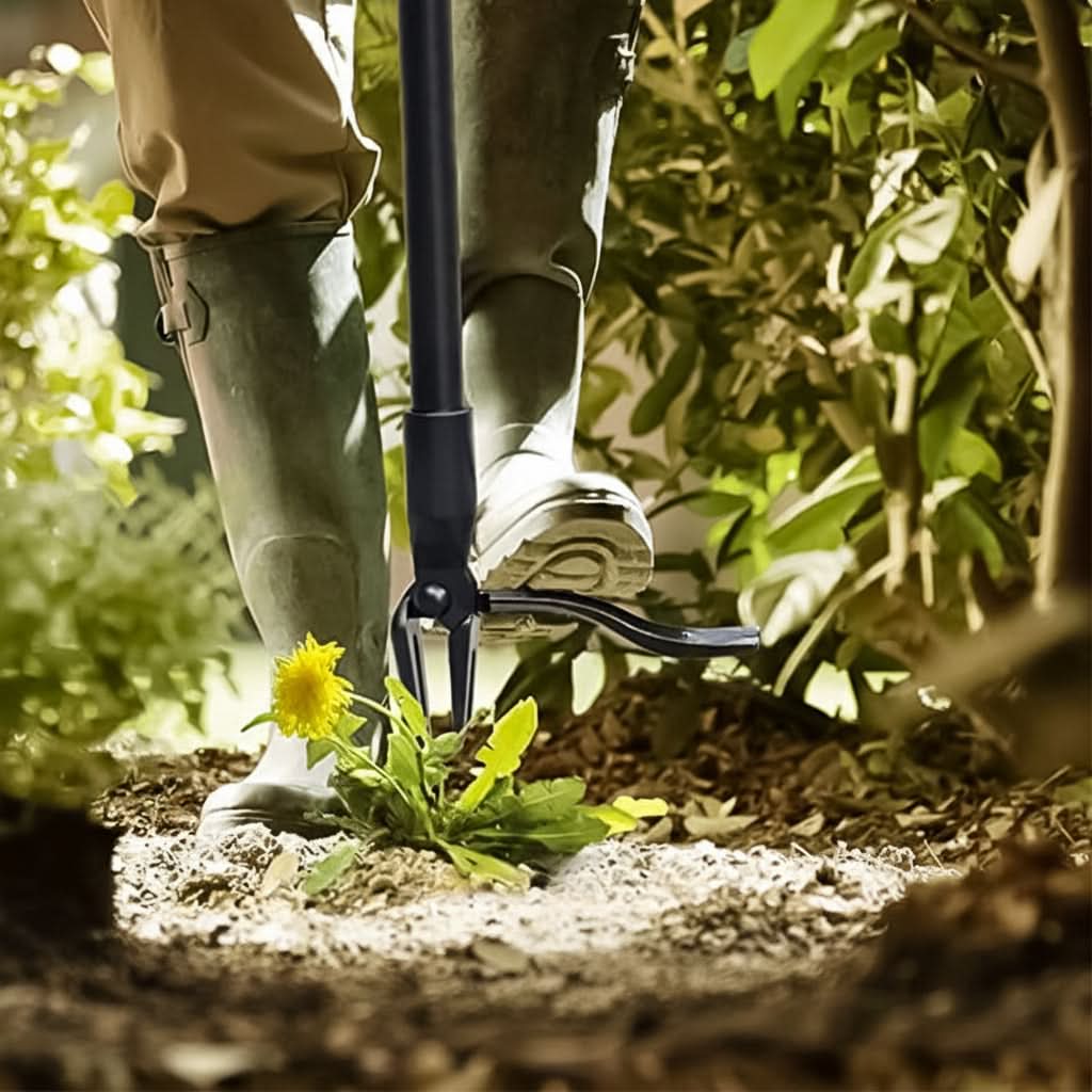 Stand Up Weed Puller, Stainless Steel Weeder Tool, No Bending Needed
