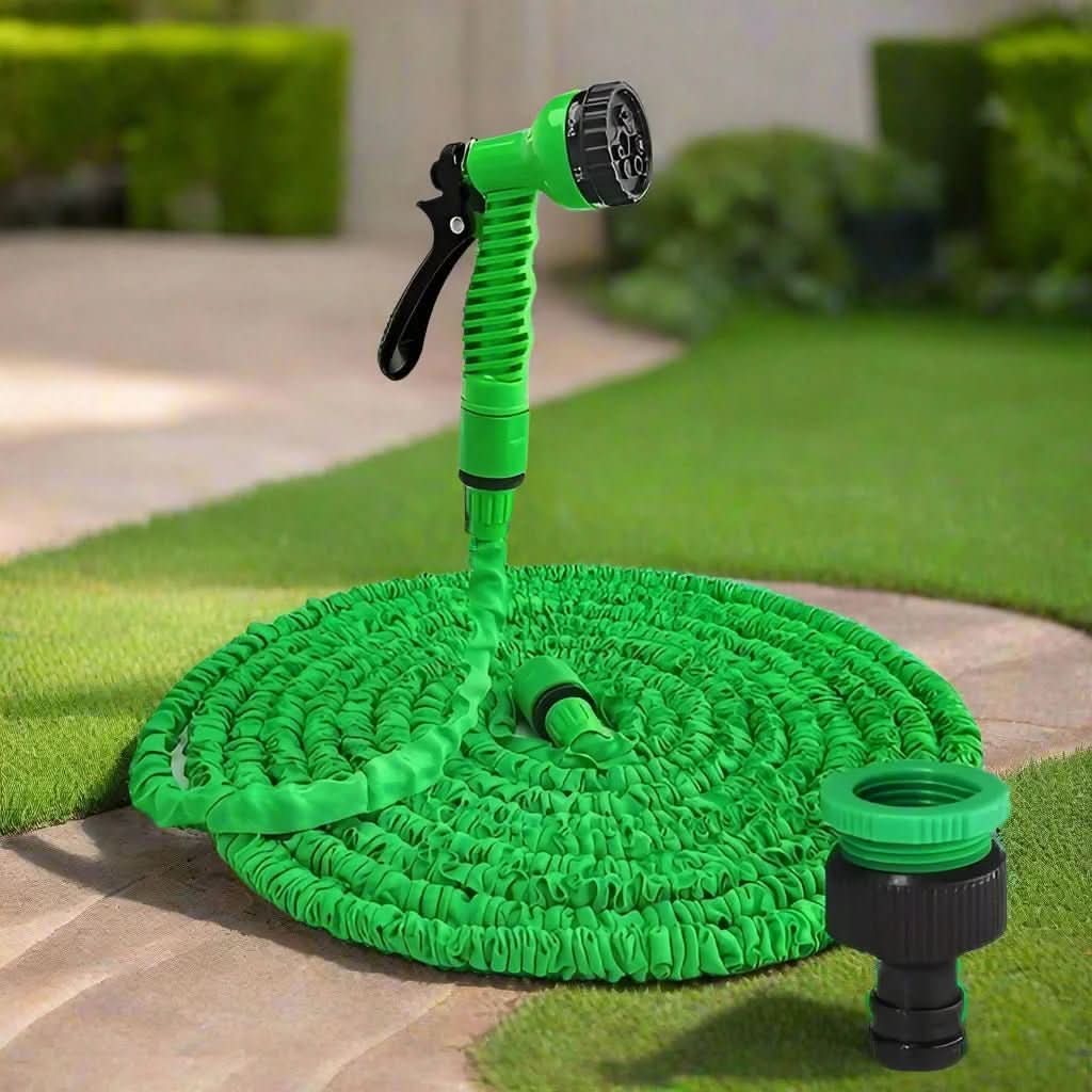 Expandable High-Pressure Garden Hose – Green