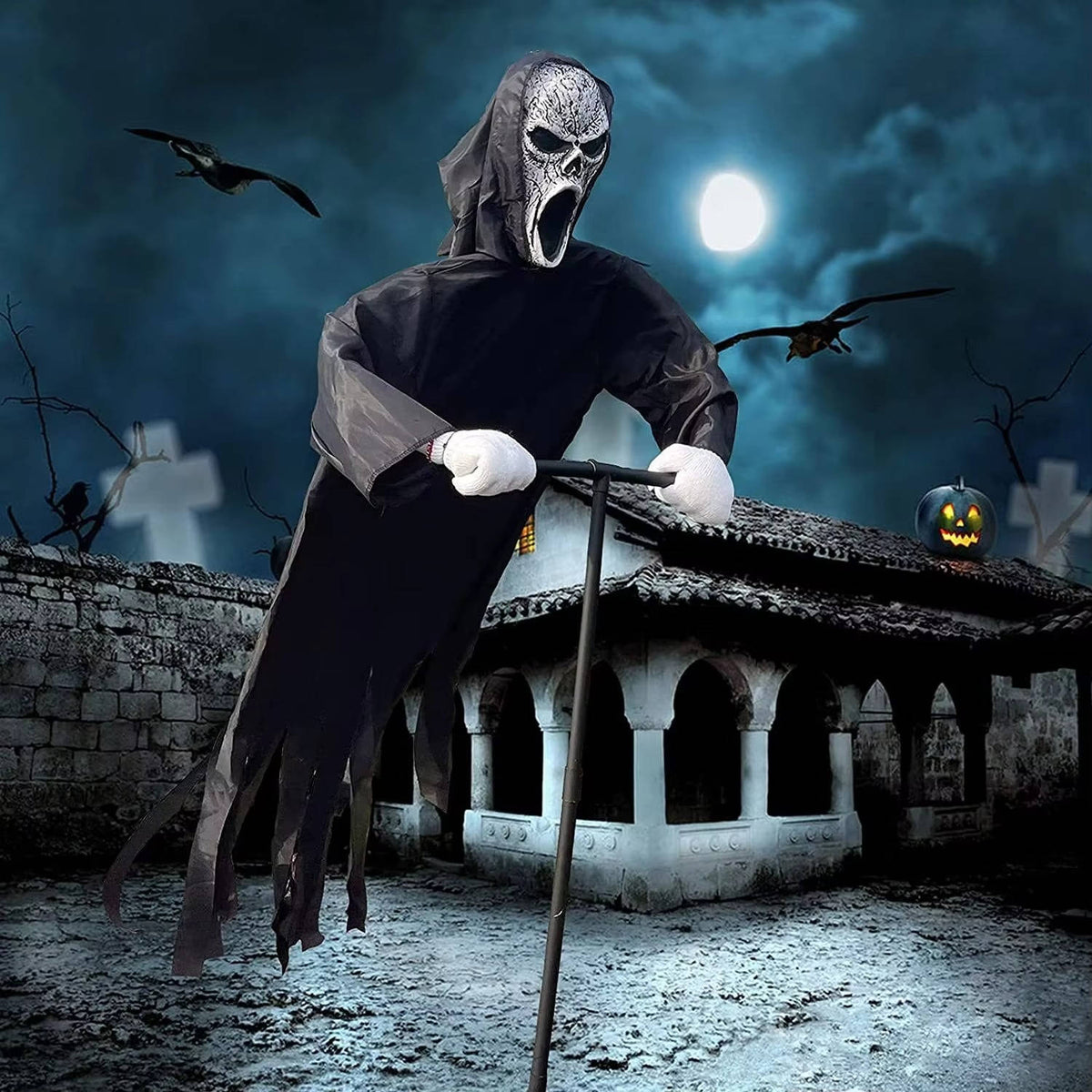 Floating Ghost Halloween Yard Stake Decoration