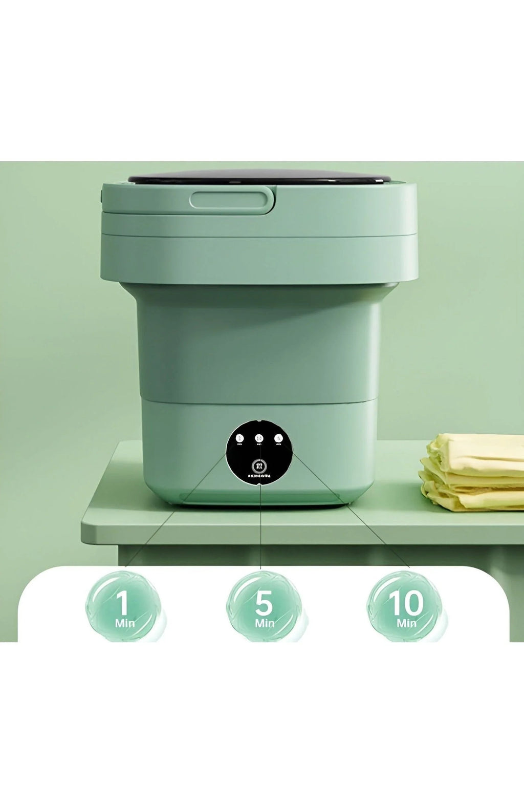 Foldable Mini Washing Machine with Dryer - view 2