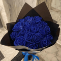 Glitter Rose Gift Set, 30 or 50 Piece Decorative Roses – Blue or Red – Blue