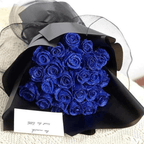 Glitter Rose Gift Set, 30 or 50 Piece Decorative Roses – Blue or Red