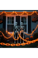 Halloween Chain String Lights | 157 In Orange LED Chain with 8 Light Modes and 6-Hour Timer | Waterproof, Battery Powered