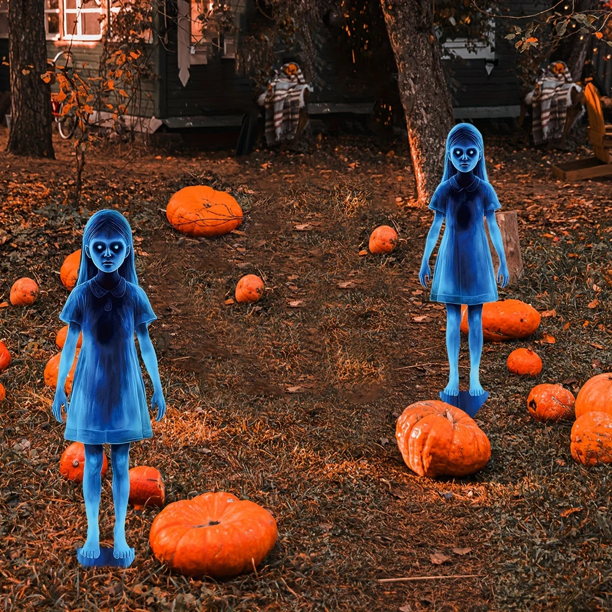 Halloween Ghost Yard Stake Decorations, Set of 2