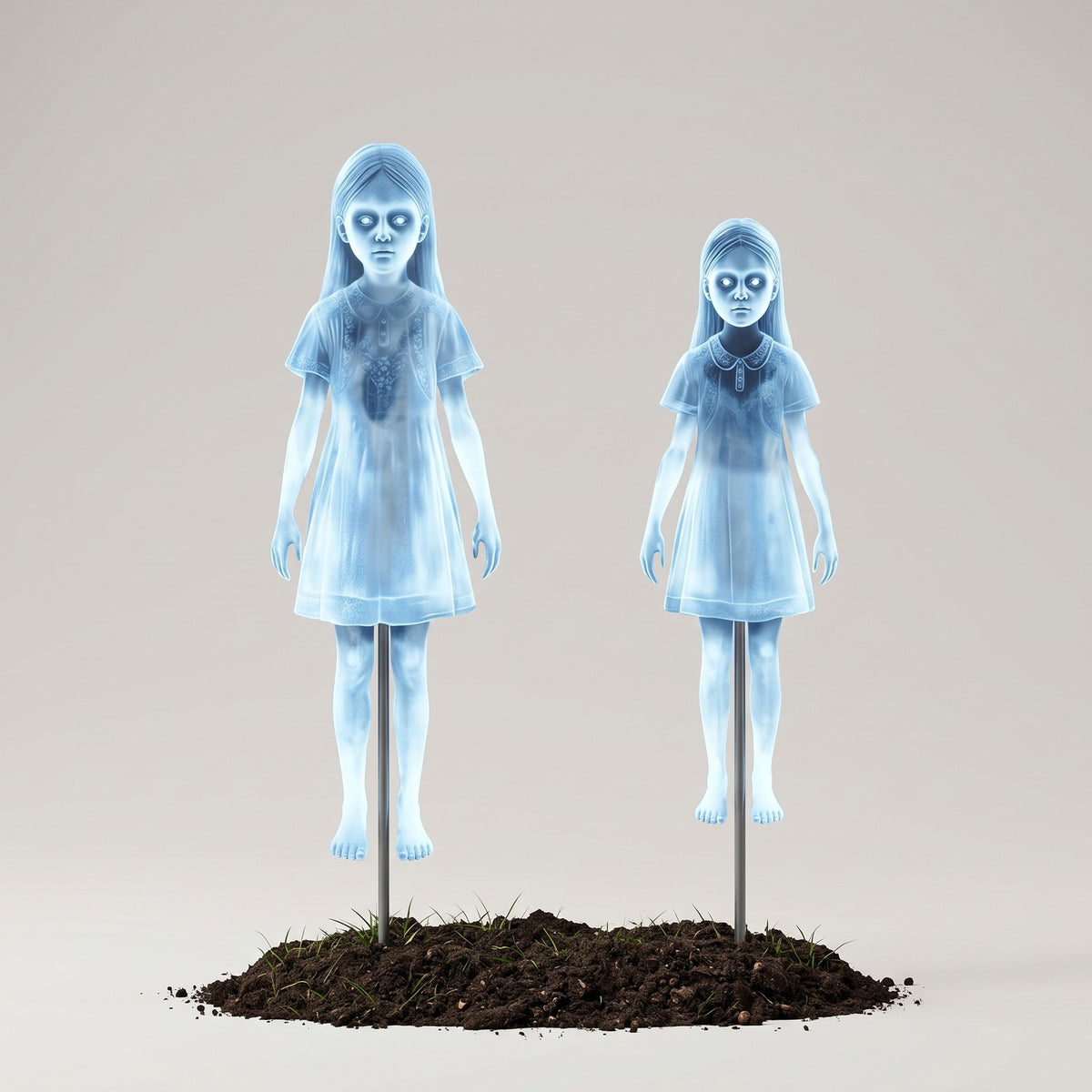 Halloween Ghost Yard Stake Decorations, Set of 2
