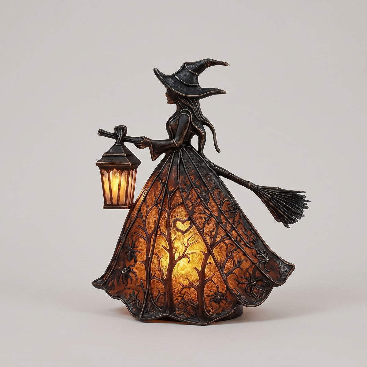 Halloween Witch Table Lamp - Silhouette Desk Light
