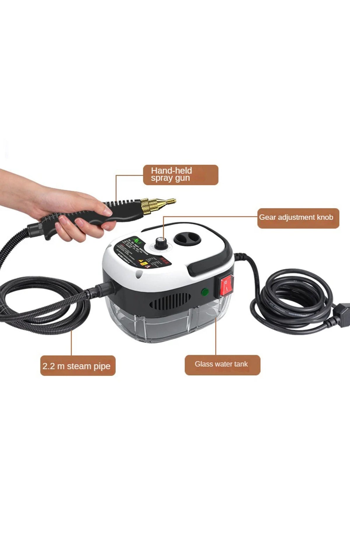 High-Pressure Steam Cleaner 2500W - view 4